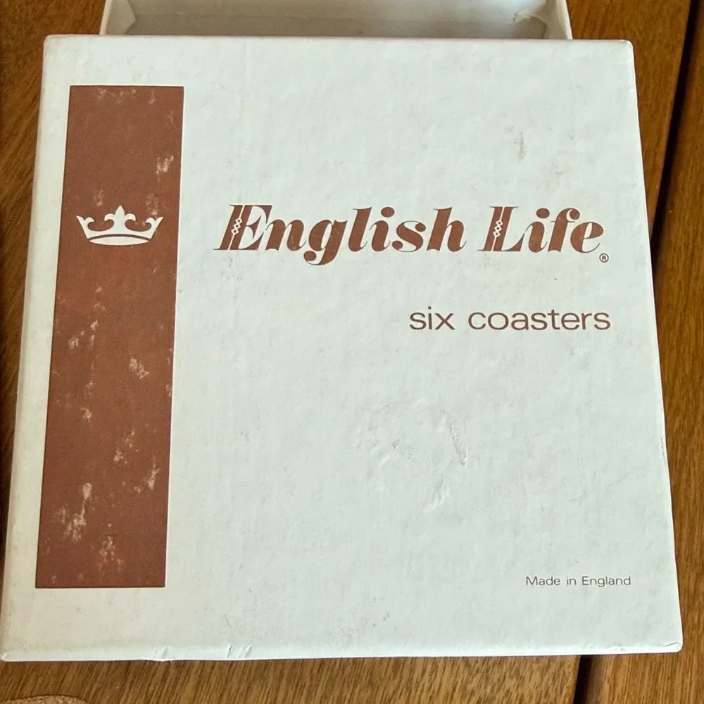 Vintage English Life cork coasters